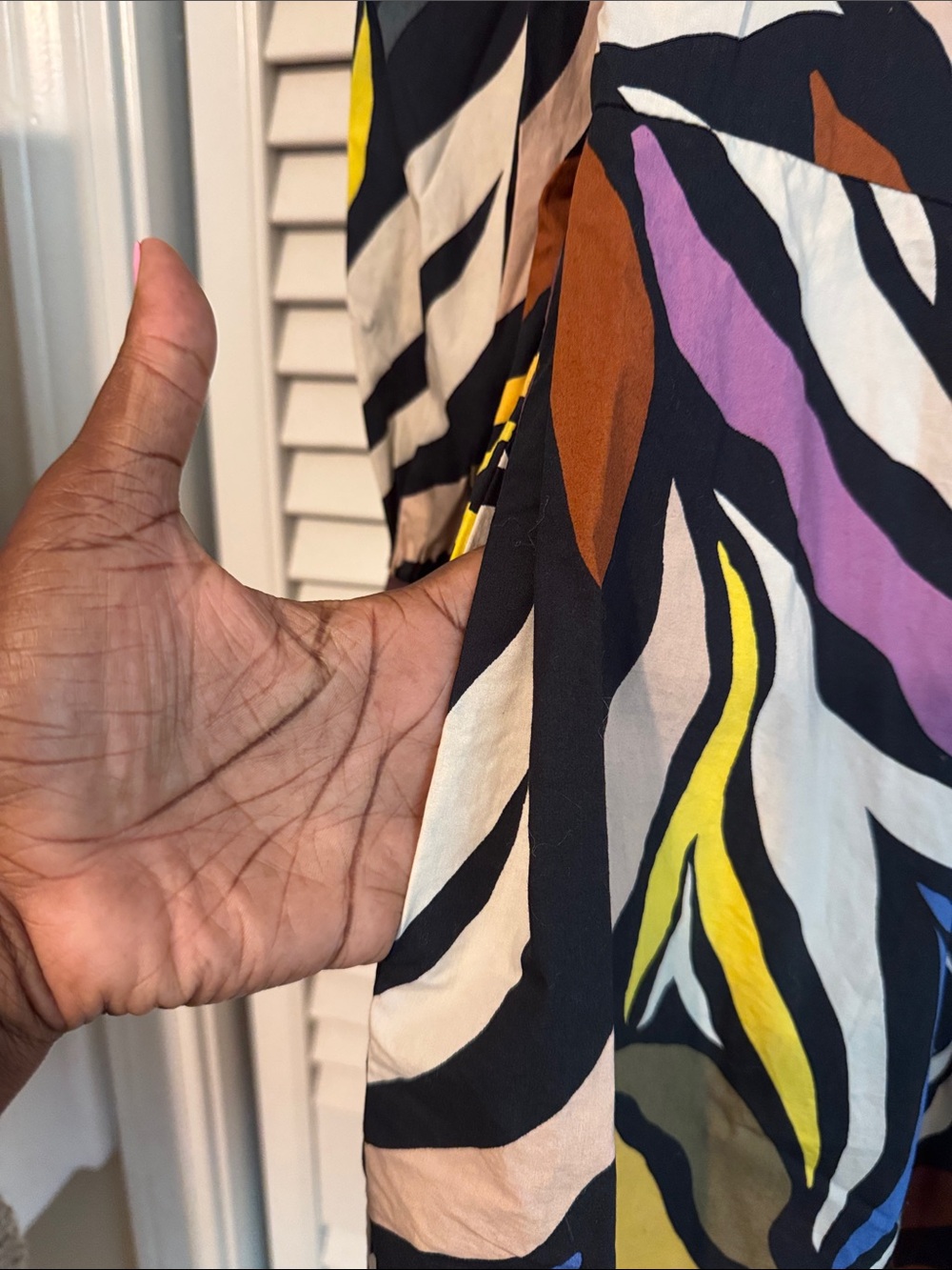 Who What Wear Multicolor Zebra-Print Midi Dress - Picture 3 of 6